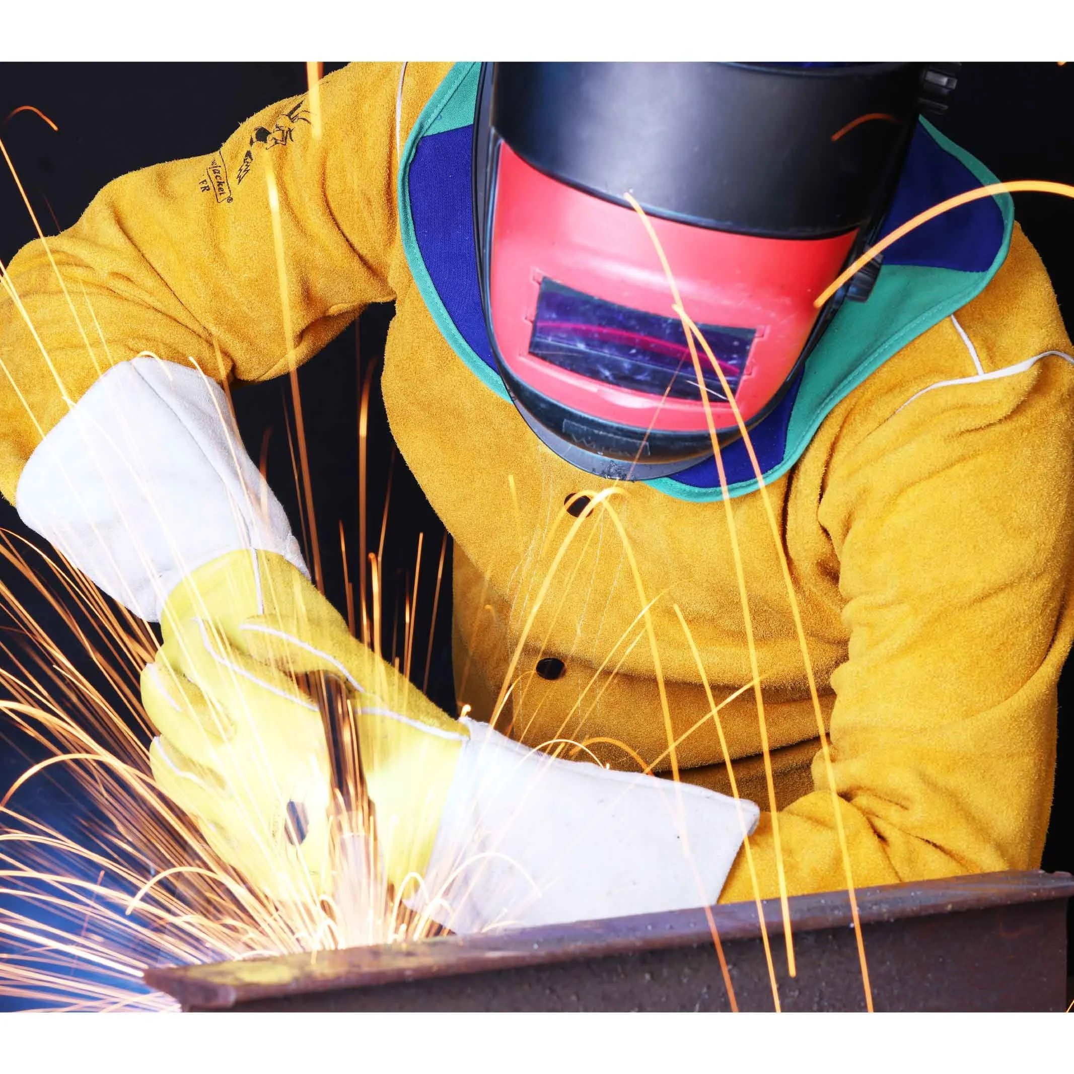 Welding Apparel: Golden Brown Leather Cape Sleeve